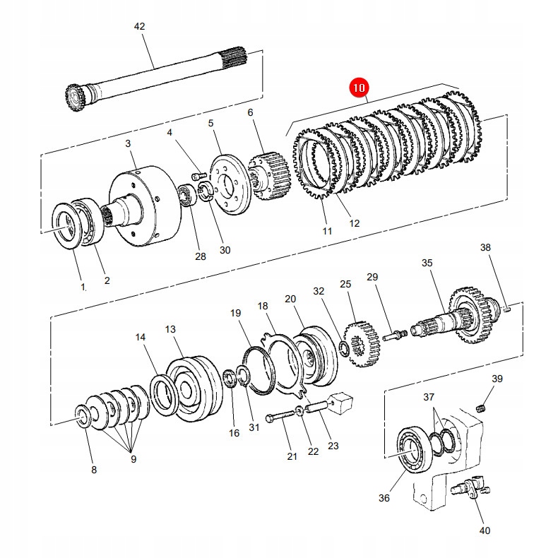 Zestaw Tarcze cierne sprzęgła WOM Fendt G926150220 Producent części AGCO
