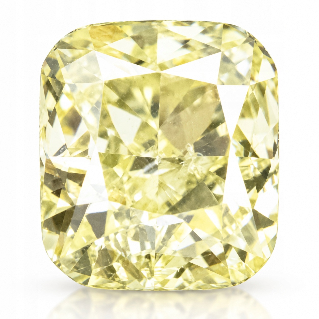 Přírodní diamant 0.33 ct Žlutý Cushion I1 certifikát Gra