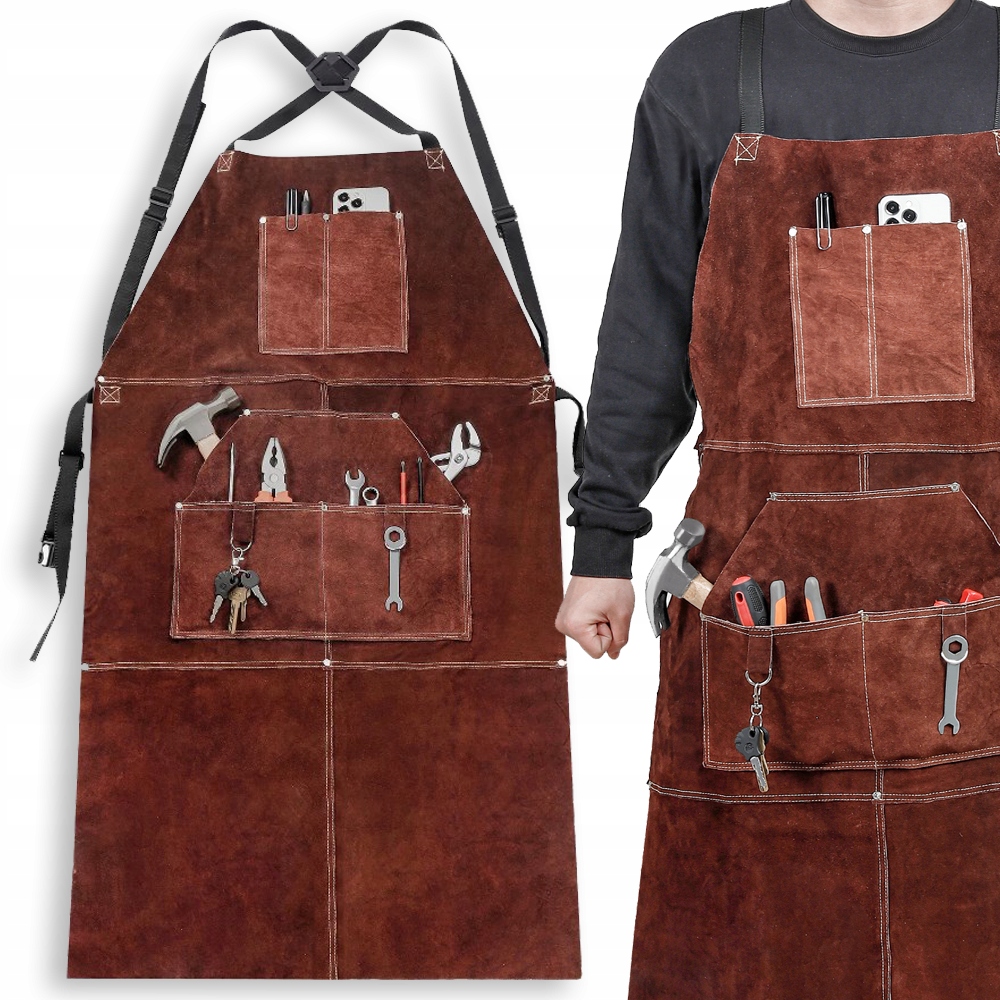 FARTUCH WARSZTATOWY FARTUCH ROBOCZY DO STOLARSKI WARSZTATOWY GARAŻ 60*105CM