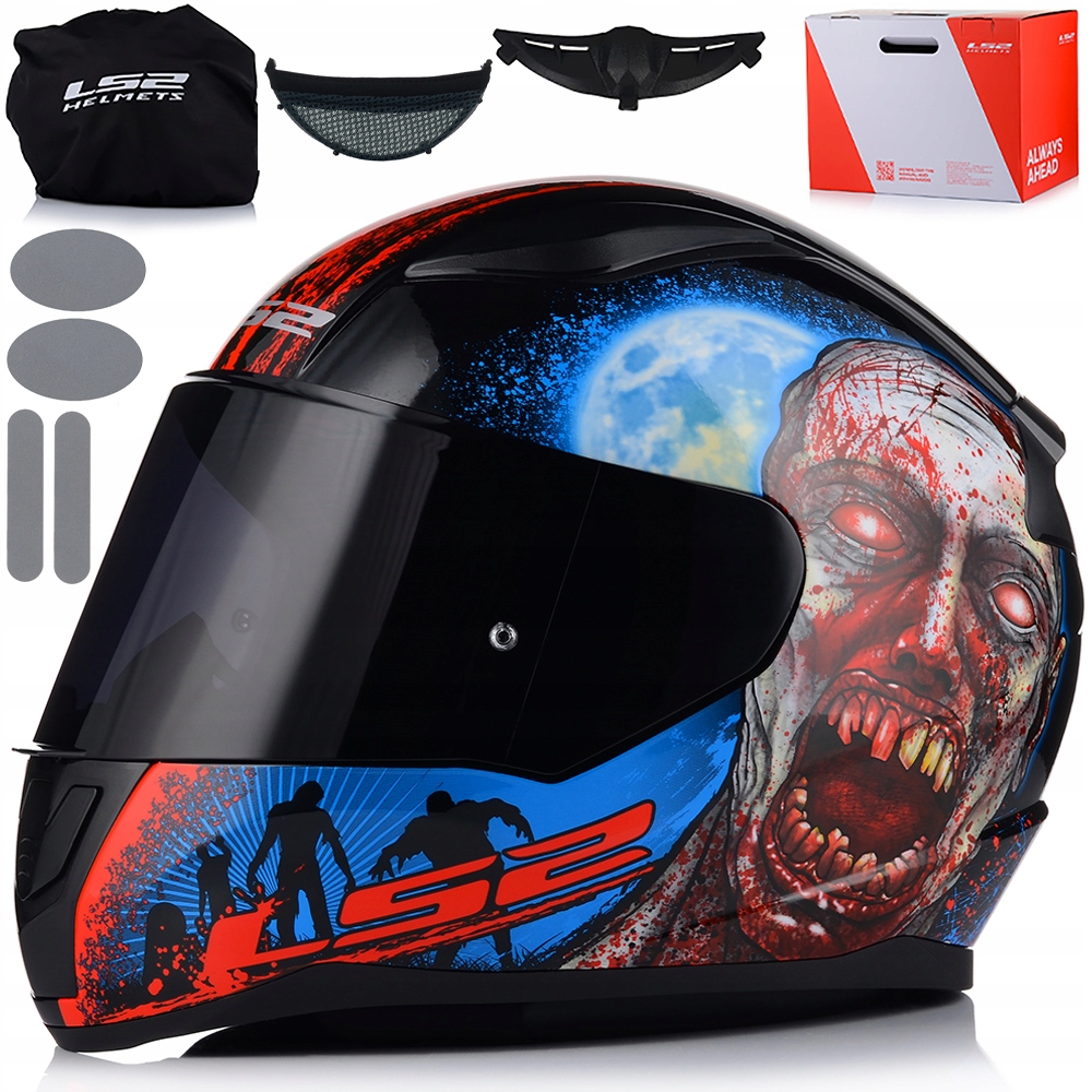 Motocyklová Prilba LS2 FF353 Rapid II Zombie 06 Tmavé Tónované Sklo