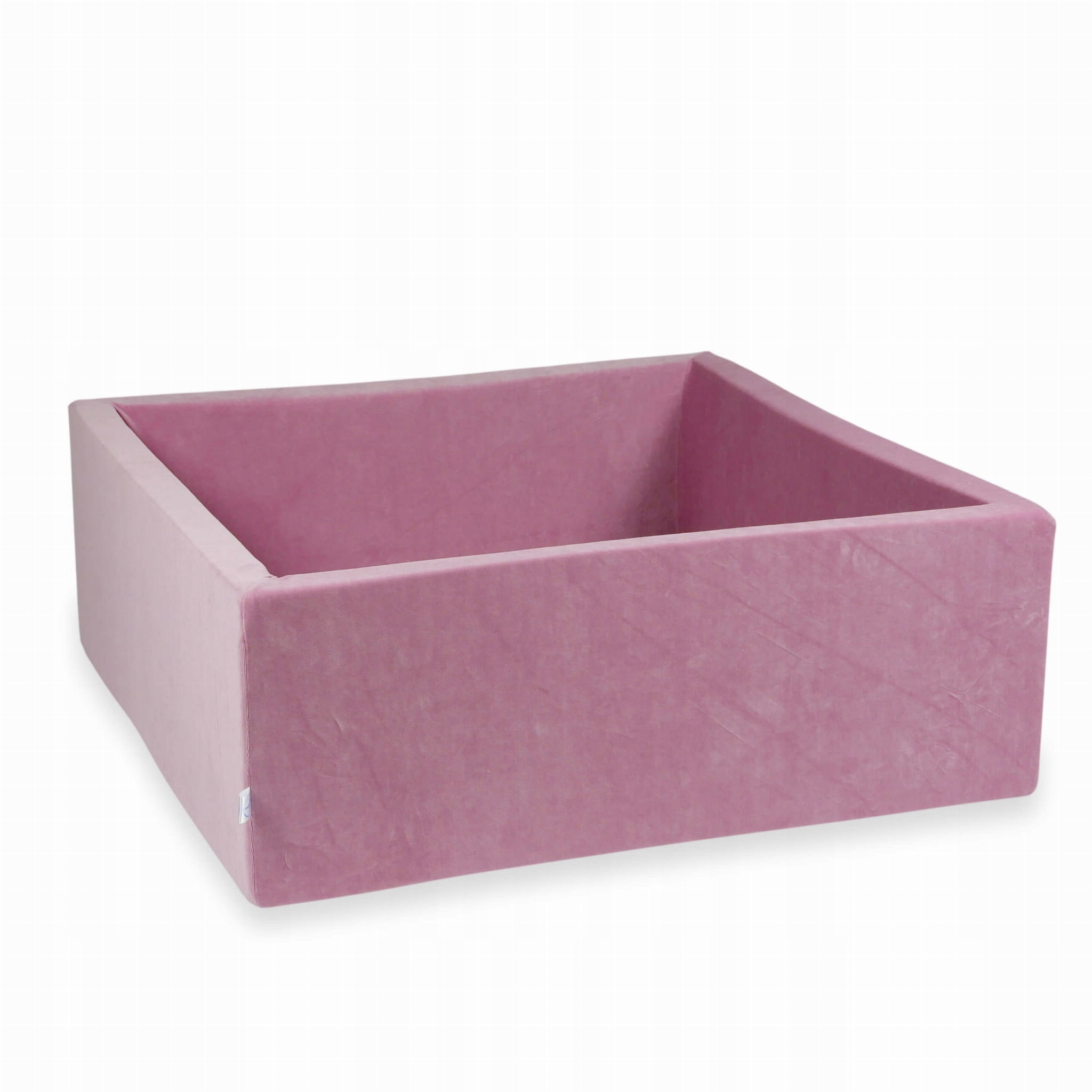 Suchy Basen bez piłek Kojec dla dzieci 110x110x40cm Soft Różowy kwadrat