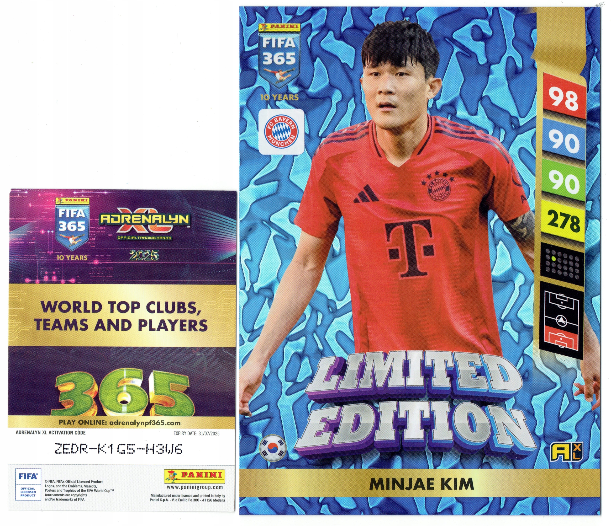 Panini Fifa 365 2025 Limited Edition XXL Minjae Kim Bayern Munchen