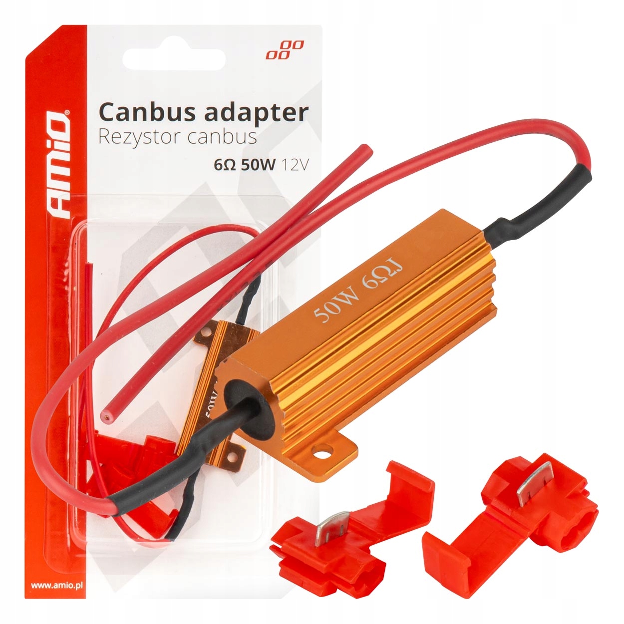 Rezystor Canbus opornik do żarówek Led 6 Om 50W AMIO-04094