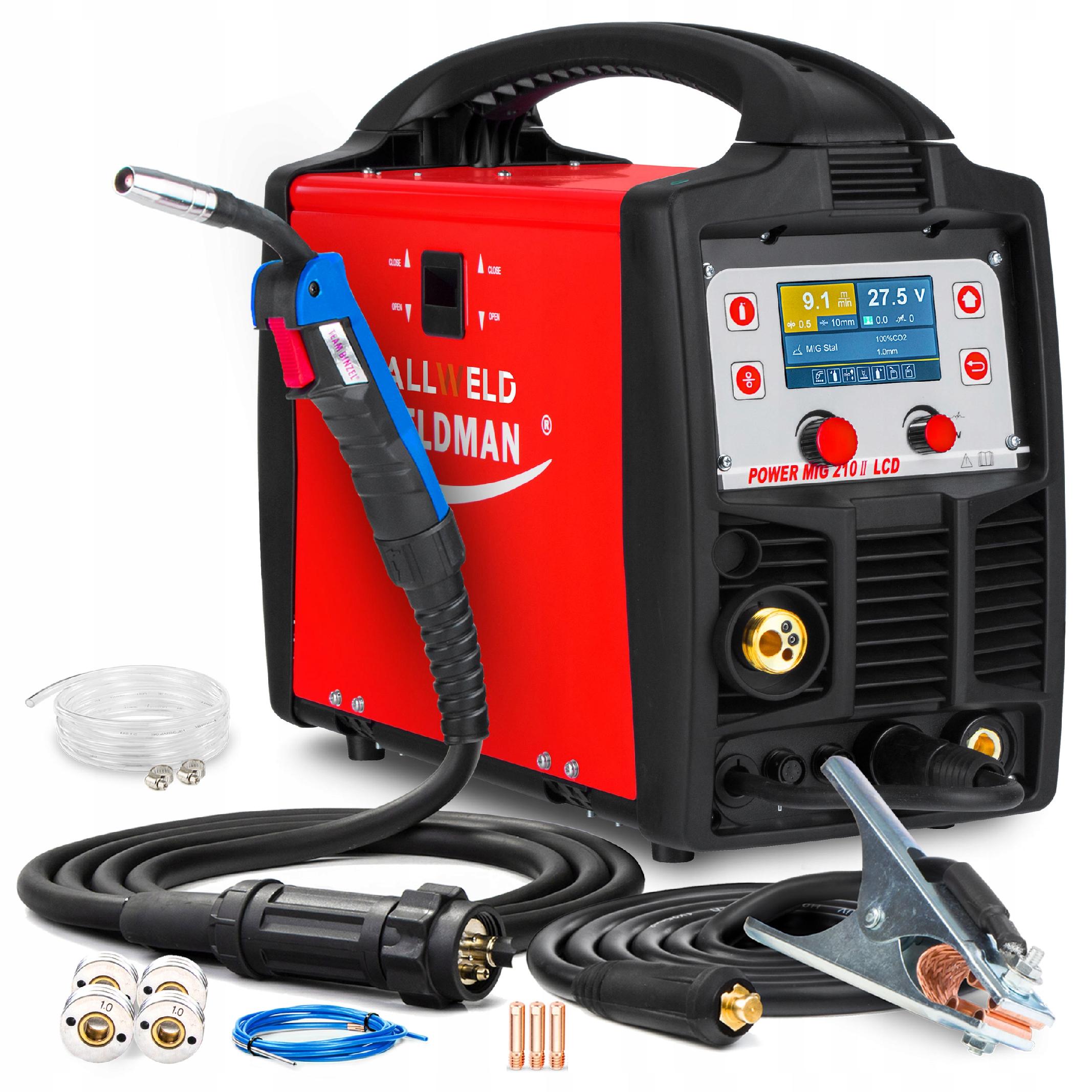 Poloautomatický Svařovací Stroj Weldman Power Mig 210 LCD Igbt Mag Mma Tig 200A 3V1
