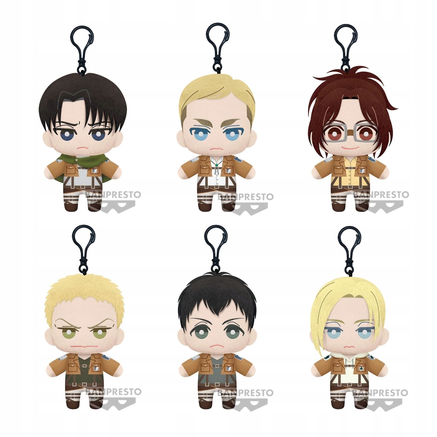 Banpresto Attack On Titan Tomonui Plyšová Série 2 Sada 9 Plyšáků 15 cm