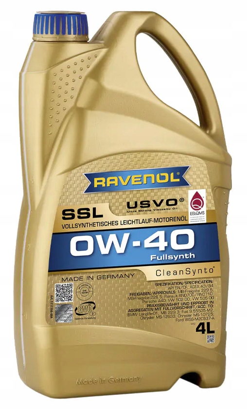 RAVENOL SSL CleanSynto 0W40 - 4L