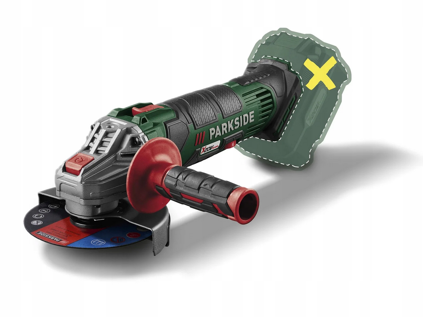 Parkside Akumulatorowa szlifierka kątowa, 20 V, Pwsa 20-Li G4