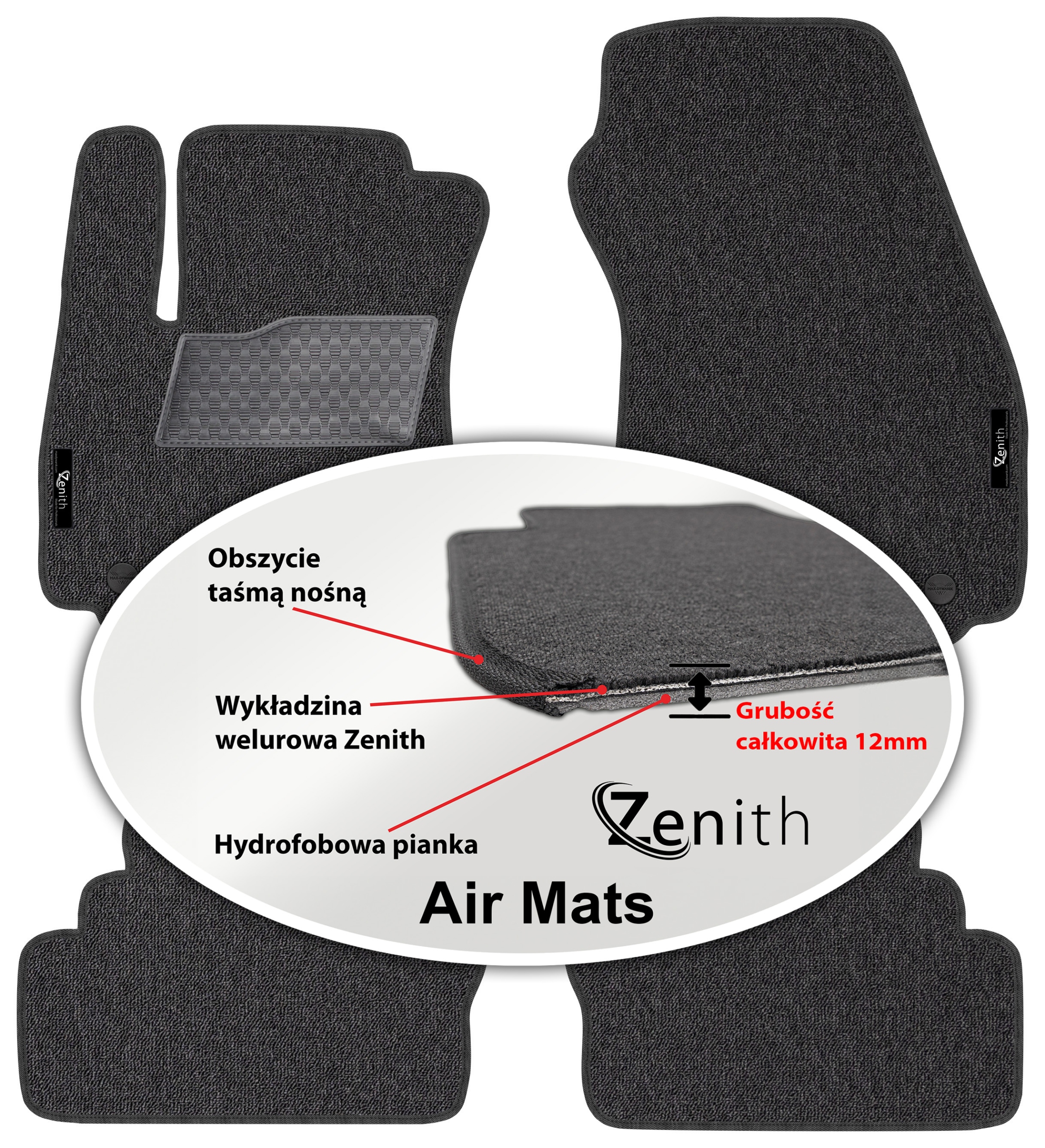 Opel Zafira A 5os 2003-2005 Velúrové koberčeky do auta Zenith Air Mats
