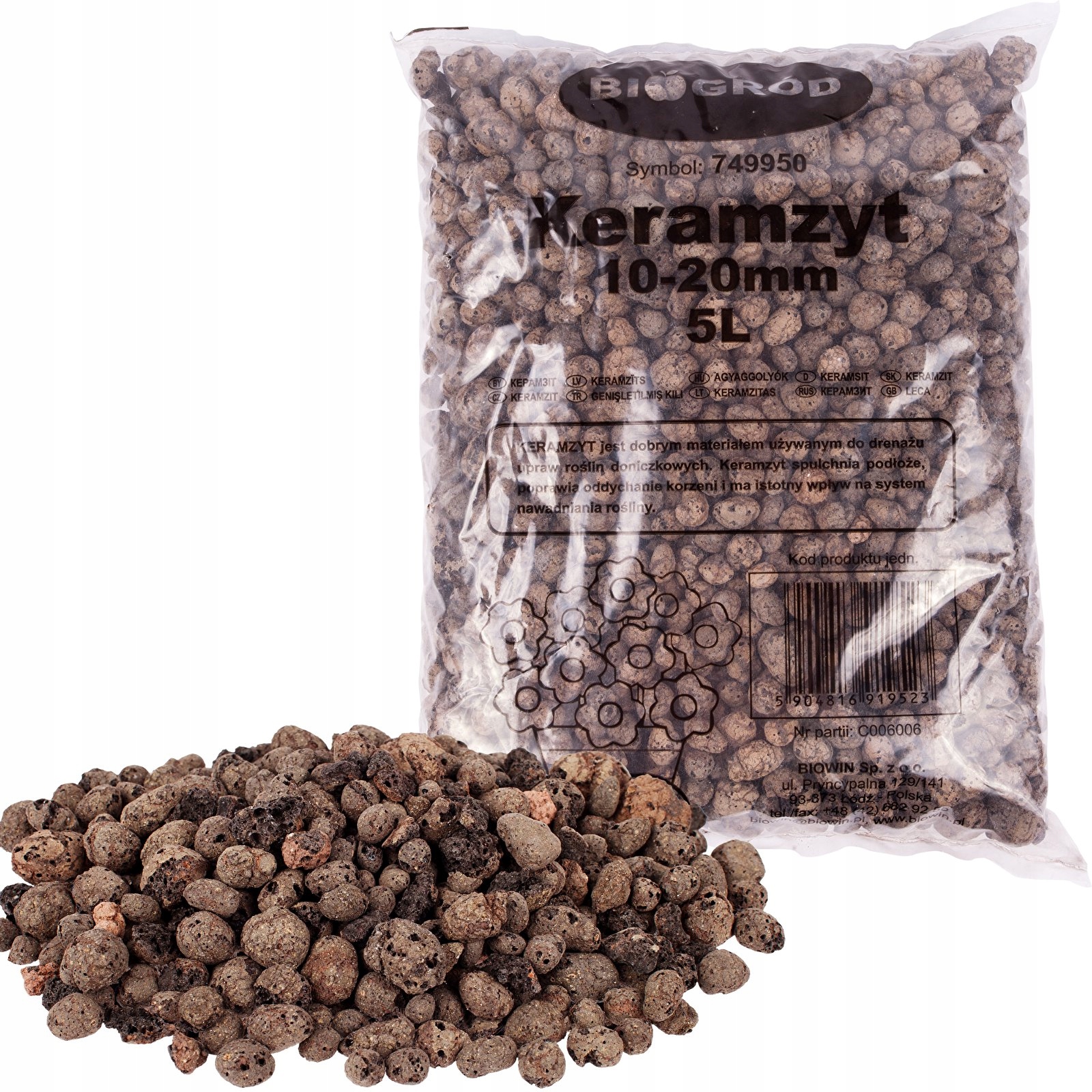 

Keramzyt Granulat Ogrodniczy 10-20mm 5L Browin