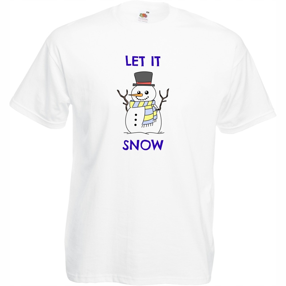 

Koszulka let it snow bałwan M biała