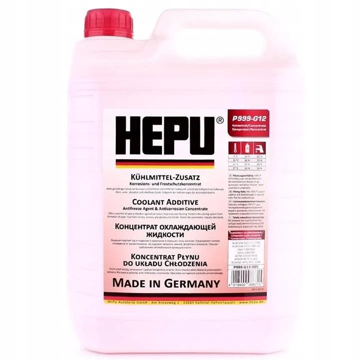 

Hepu Płyn przeciw zamarzaniu G12 czerwony, 5l
