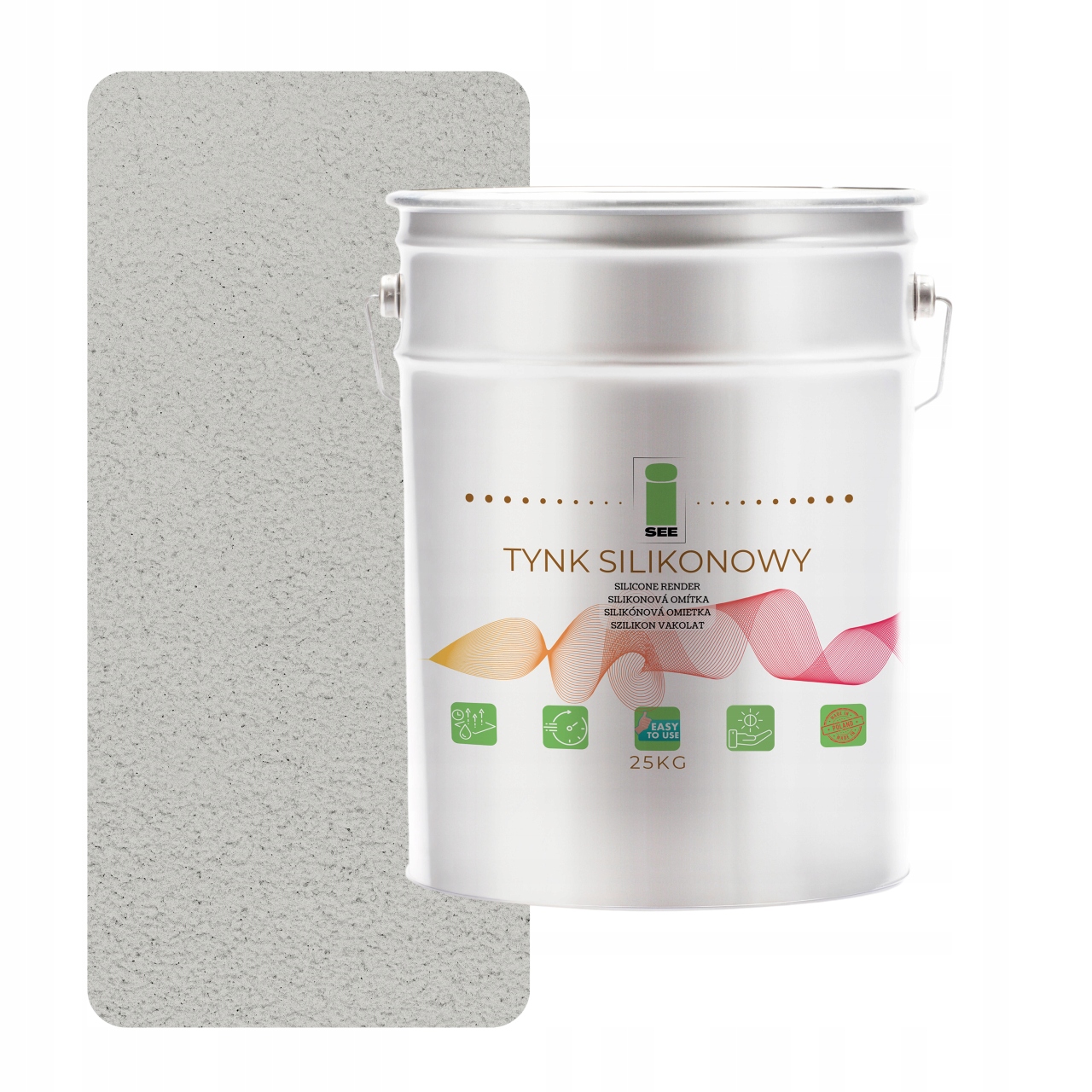 Silikónová Fasádna Omietka Vonkajšia Šedá Teplá 1.0 MM Prémiová 25 Kg