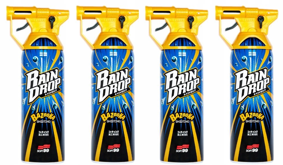 4 X SOFT99 Rain Drop Bazooka Povrchová Úprava Na Mokrý Lak 300 ml