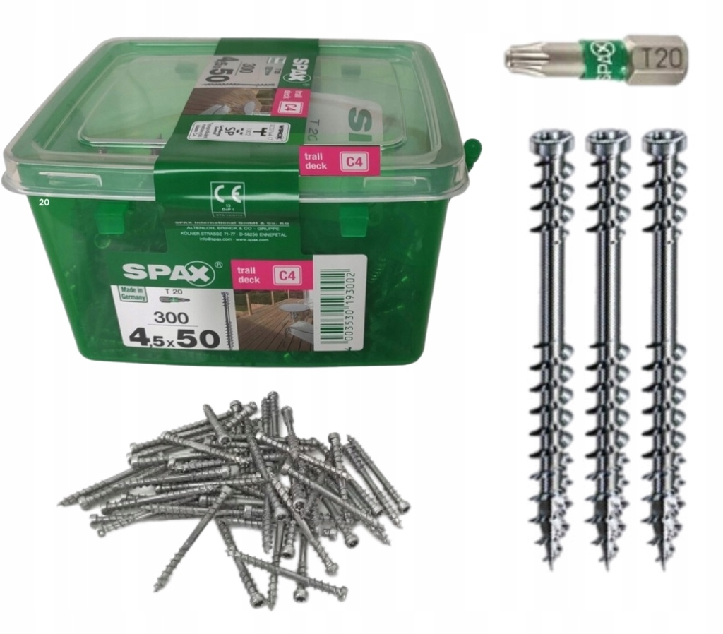 Wkręty do drewna Spax 4,5 x 50 mm 300 szt.