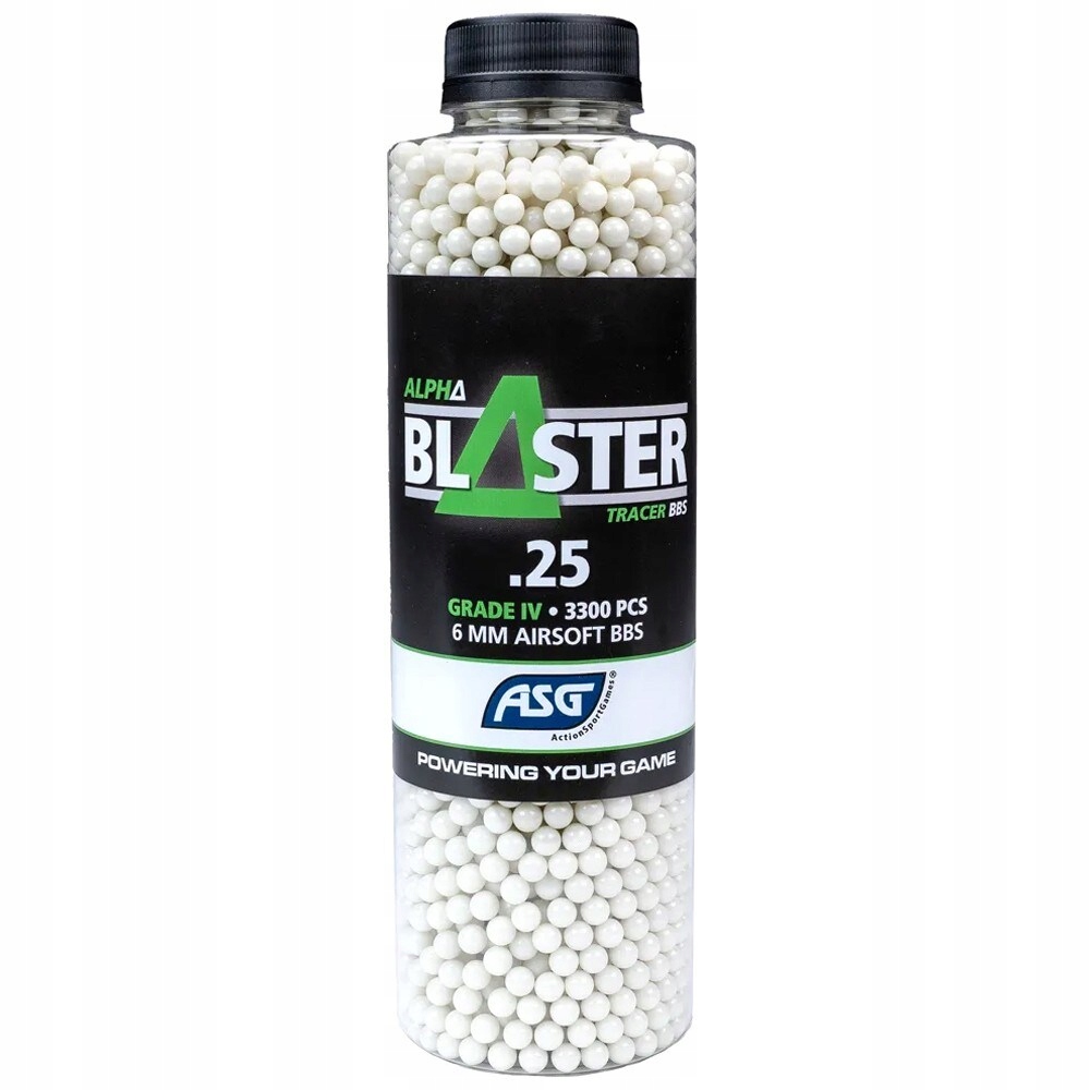 Kulki fosforescencyjne amunicja Asg Alpha Blaster Tracer 0,25 g 3300 szt.