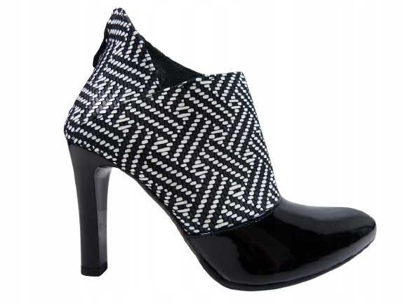 Tmavě modré elegantní dámské kotníkové boty s podpatkem Lukáš 37, výřez na nohu, kůže