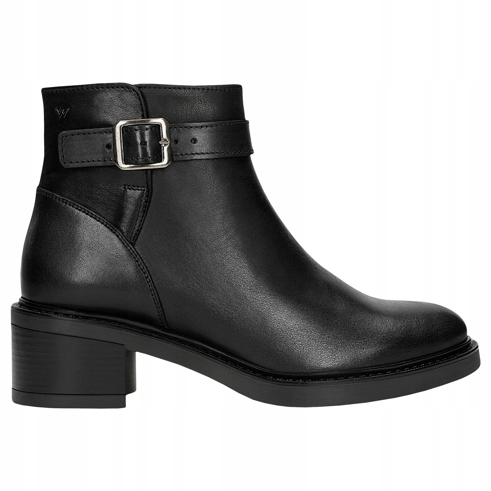 Dámské kotníkové boty na podpatku Wojas, velikost vel.