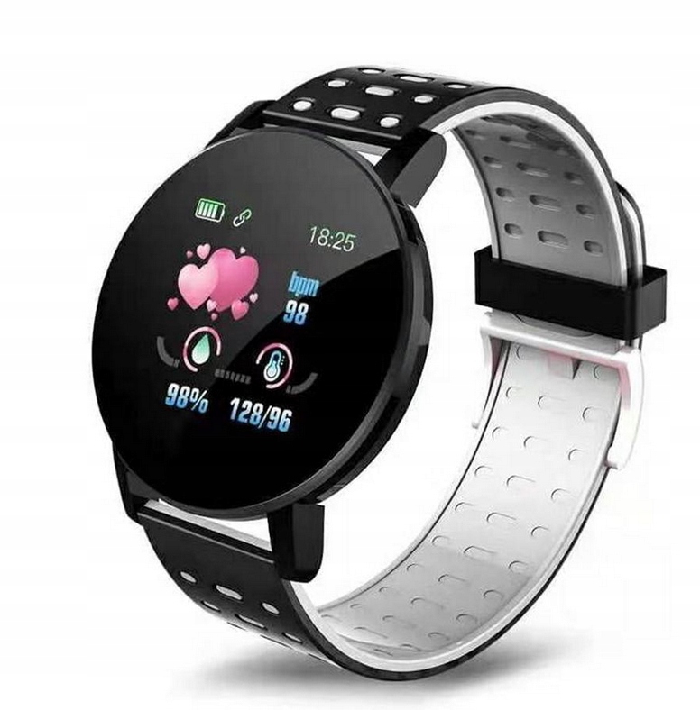 Okosóra smartband 119s modern elegáns alkalmi Fekete-szürke