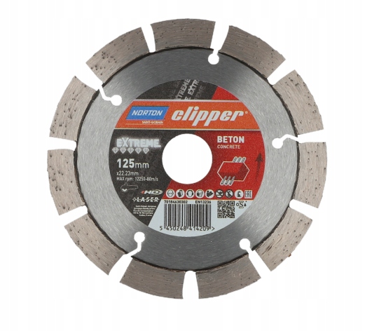 Kotouč 125x22.23 mm Norton Clipper Extreme Beton