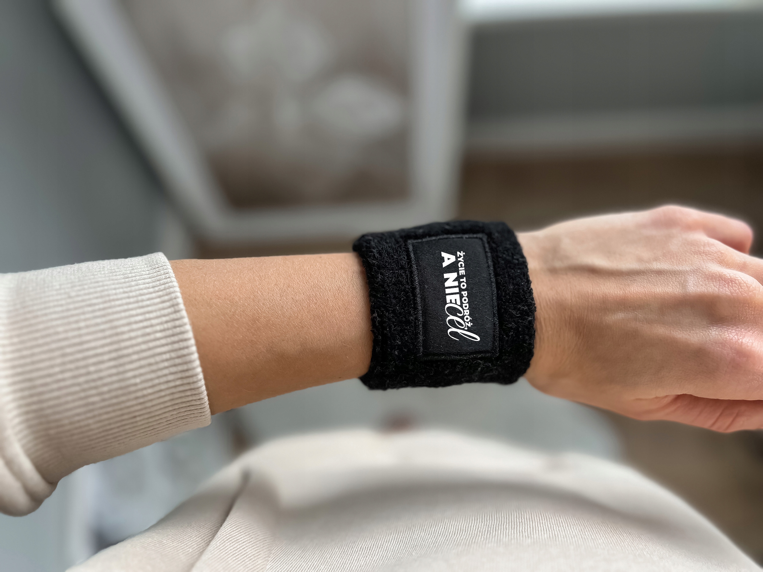 SPORTOWA OPASKA Frotka na rękę Motywacyjne WZORY Marka inna