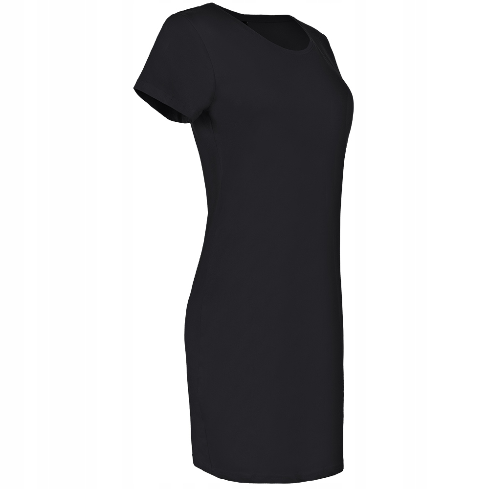 SUKIENKA DAMSKA KRÓTKI RĘKAW GŁADKA ELASTYCZNA KLASYCZNA PRZED KOLANO XL Model LT38