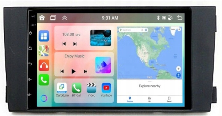 Navigační Rádio Android Audi A6 C5 Android Gps Wifi Usb Carplay 4GB 64GB