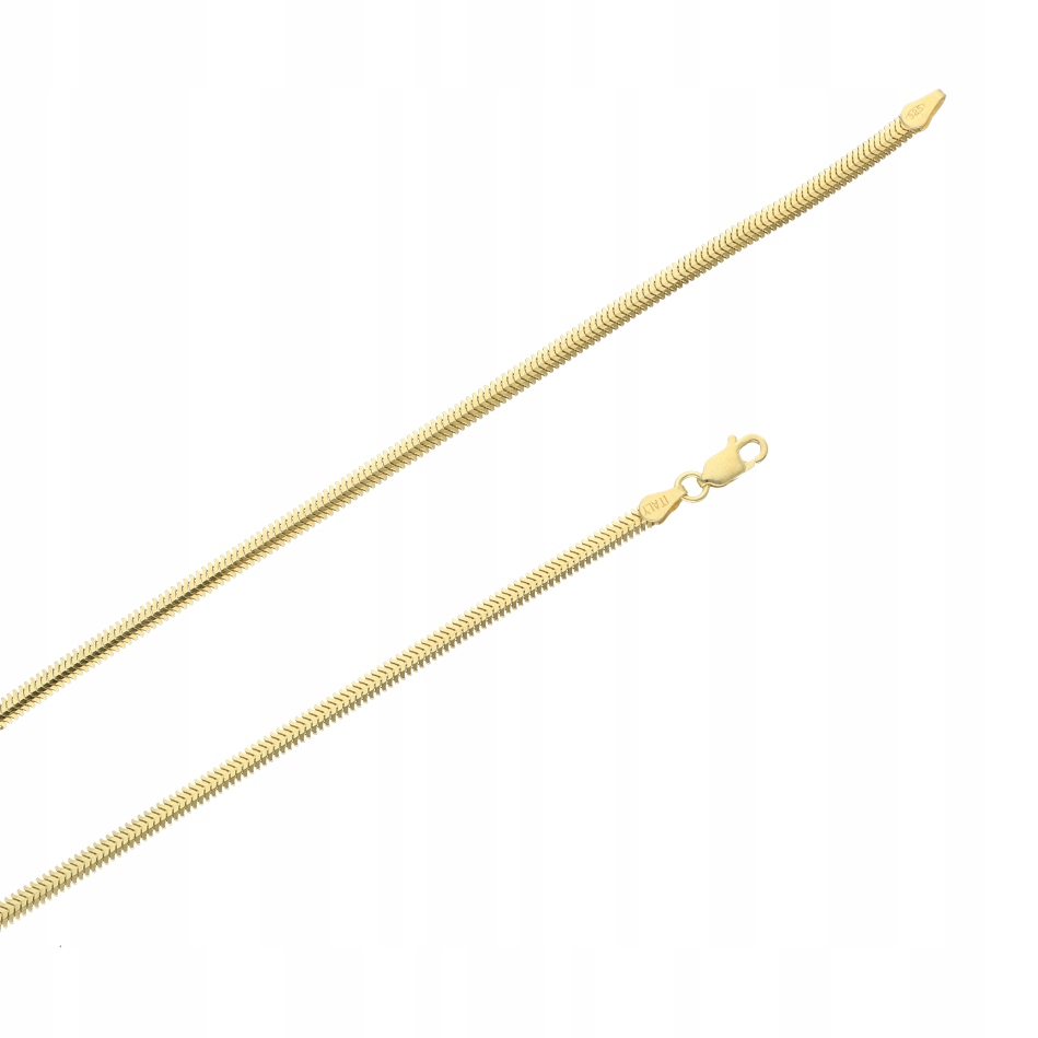 Náhrdelník s páskou stříbro, pozlacený, 50 cm