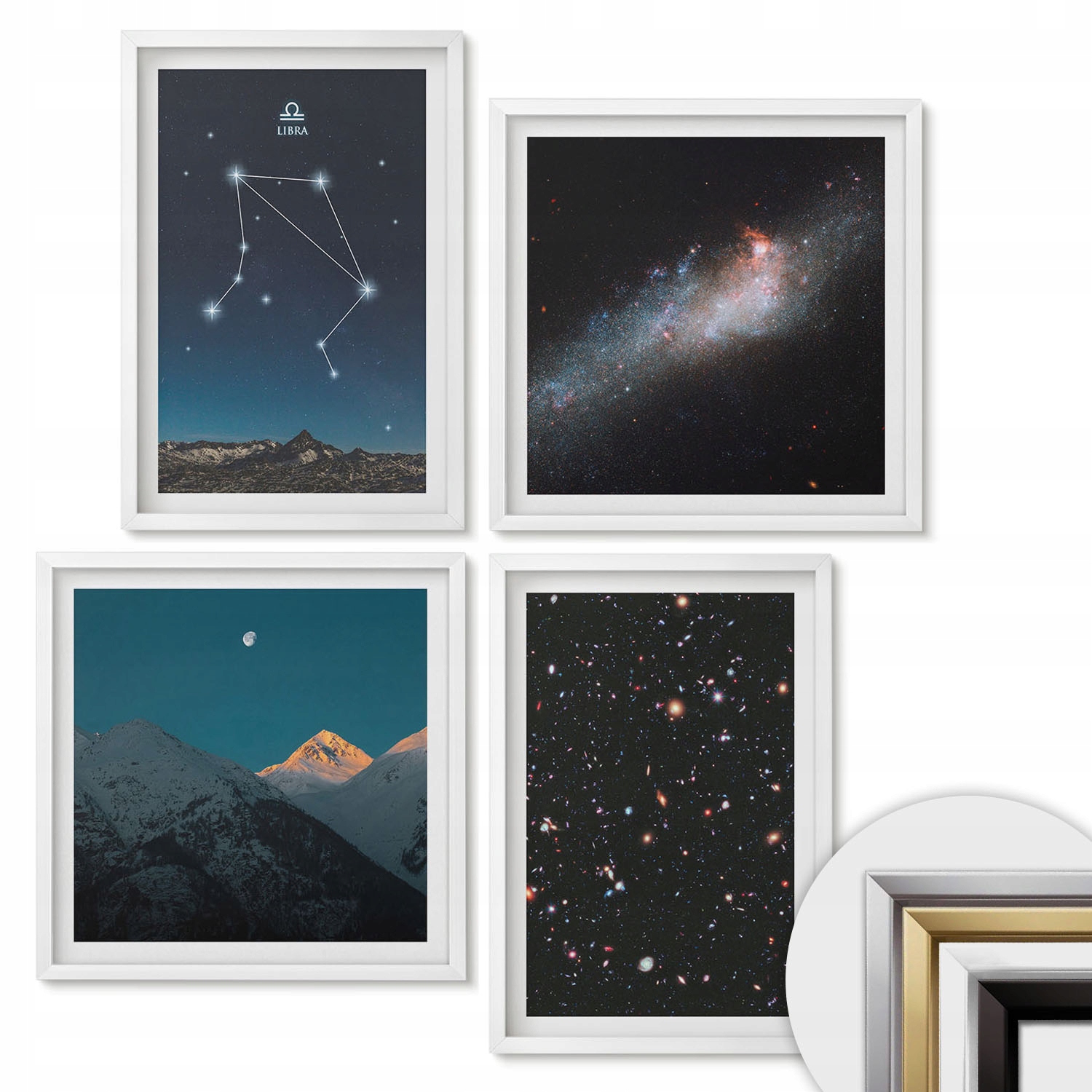 Obrazy pripravené na zavesenie Sada Vesmír galaxia Hmotnosť nočná obloha