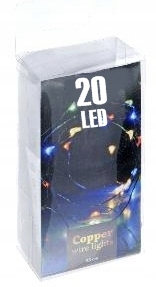 

Lampki Kolorowe drucik 20 Led mikro na baterie