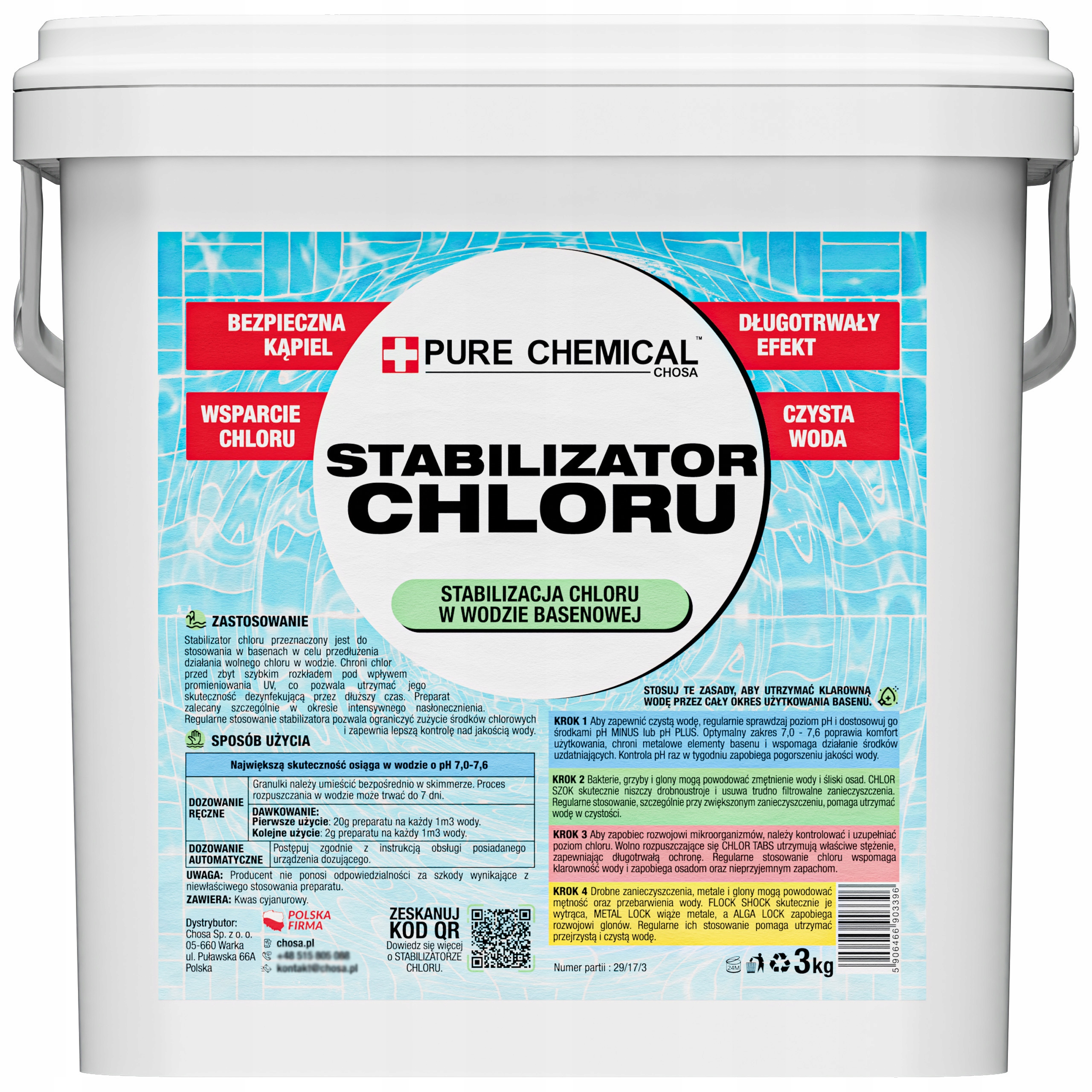 Stabilizator Chloru Minimalizacja Zapachu I Redukcja Zużycia Chloru 3kg