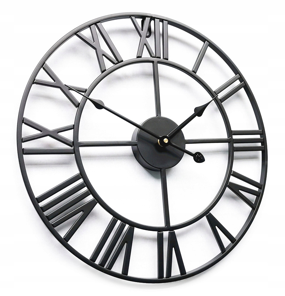 

Zegar Ścienny Metalowy Zegar Vintage Duży 50 CM 3D