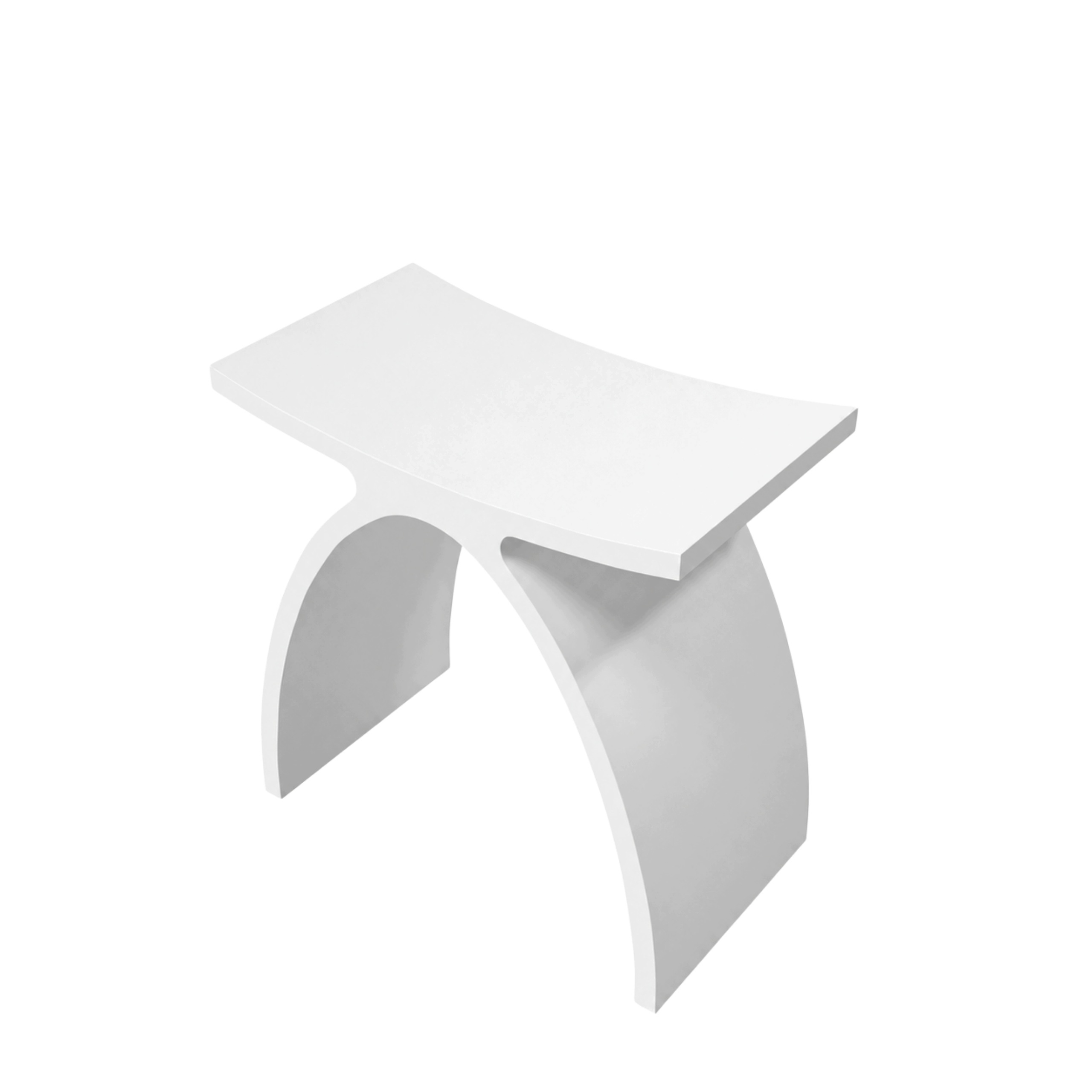 Koupelnová stolička Balneo Lavo Solid Surface Coco White/Bílá