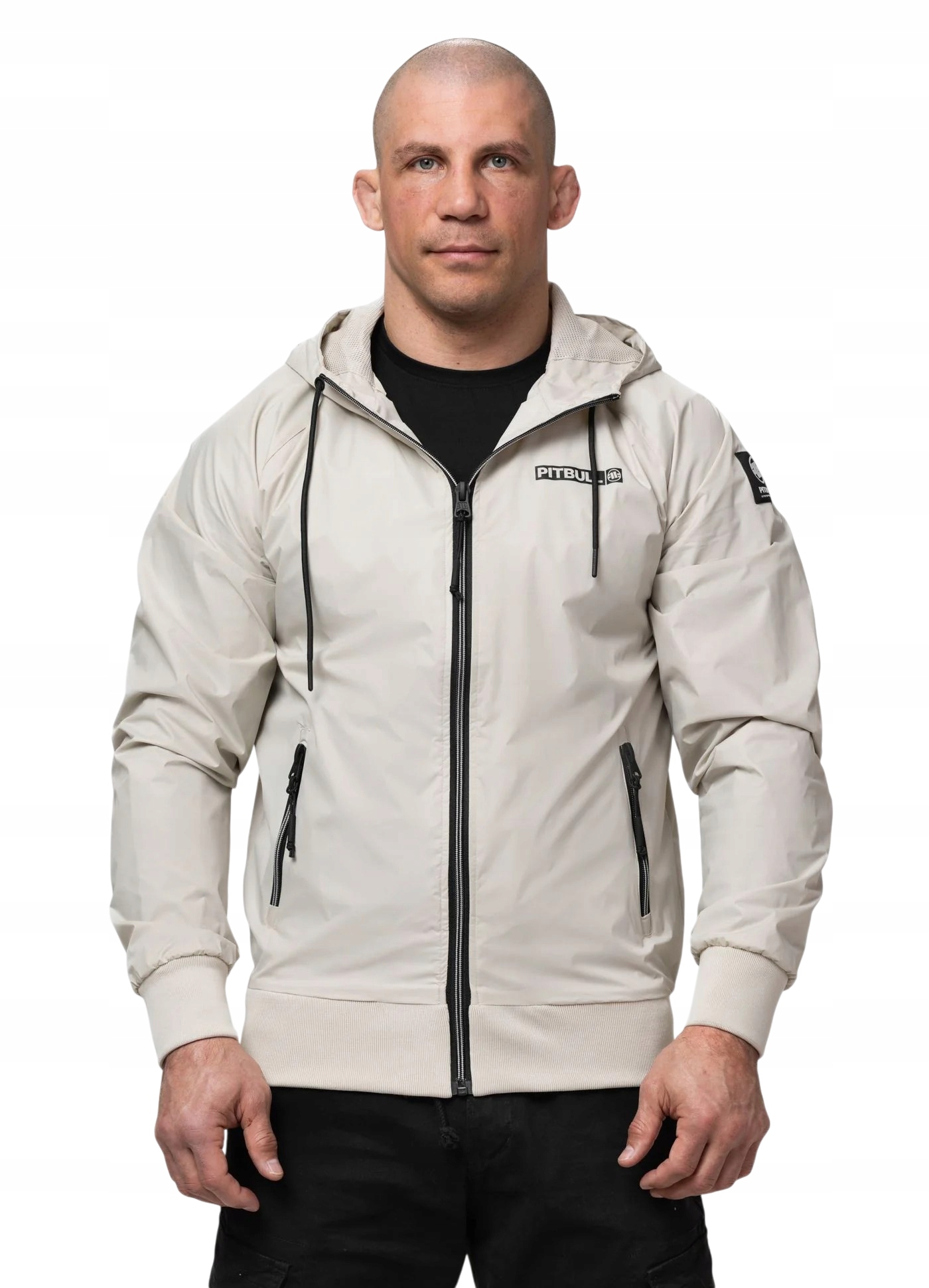 Pit Bull Přechodová bunda S Kapucí Athletic Logo 2 Light Sand S