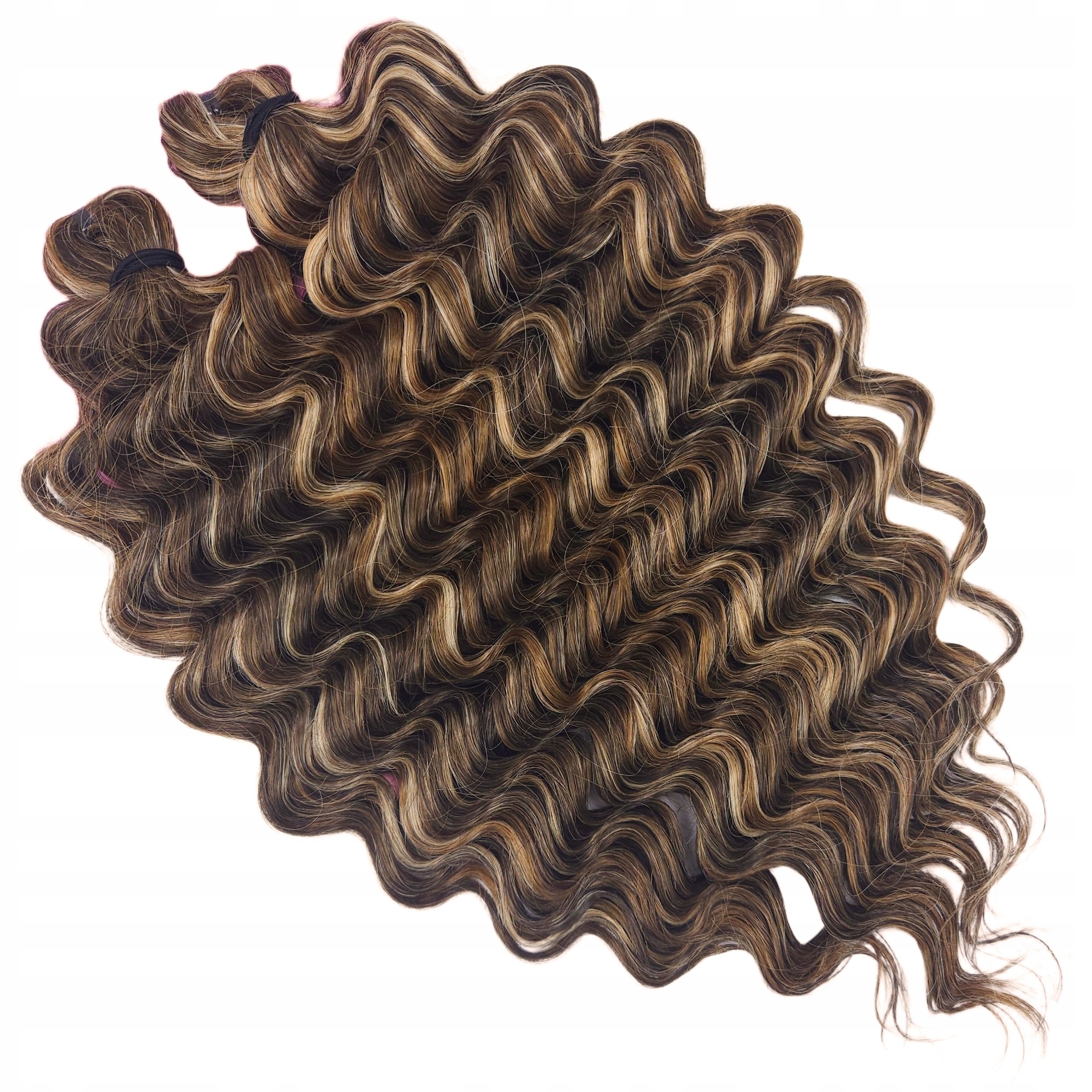Syntetické vlasy Afroloki Ultra Deep Wave Pro Balejáž Bronz Loki 35 cm 200 g