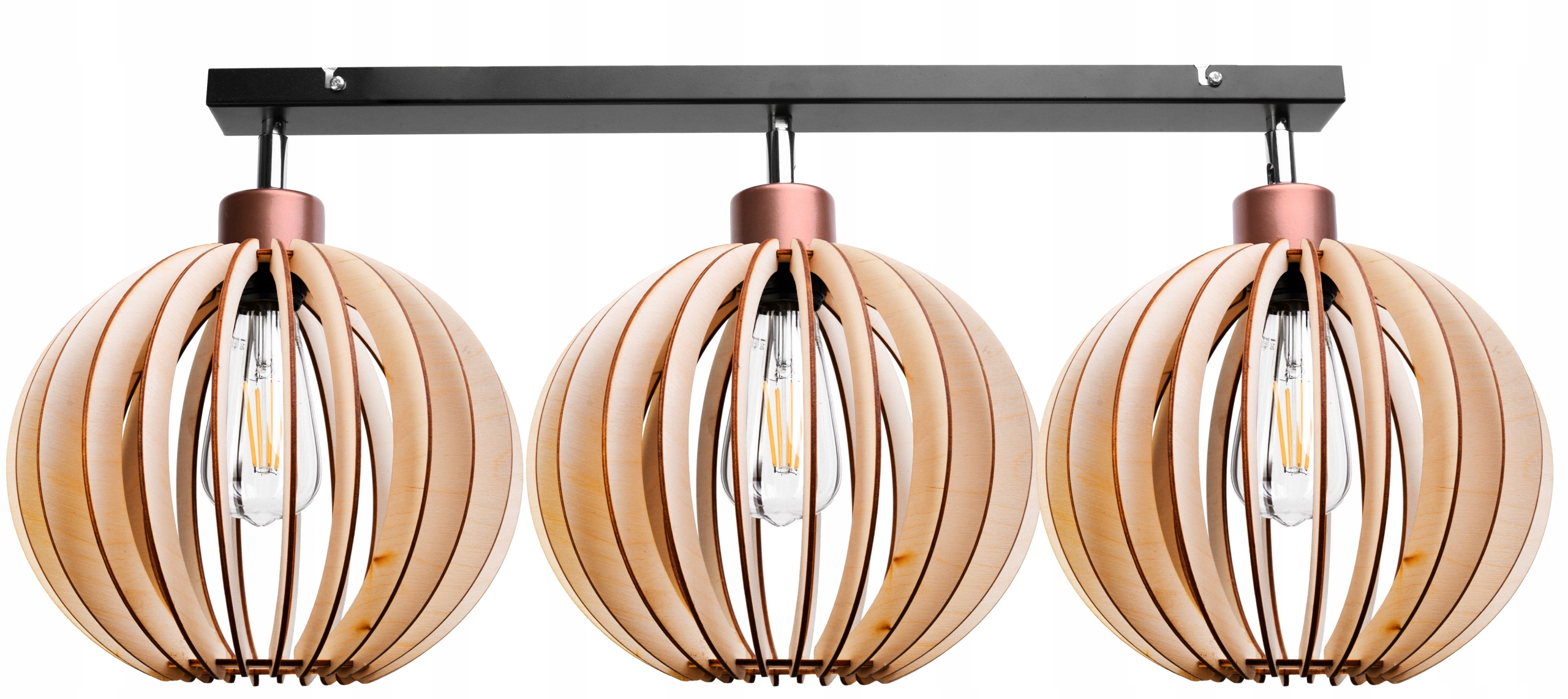 

Lampa Wisząca Sufitowa Belka 3X Drewniany Gęsty