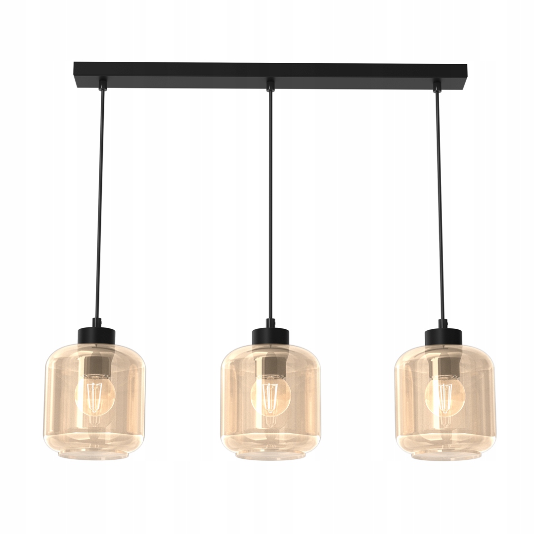 Závesná lampa Sombra Amber 3xE27