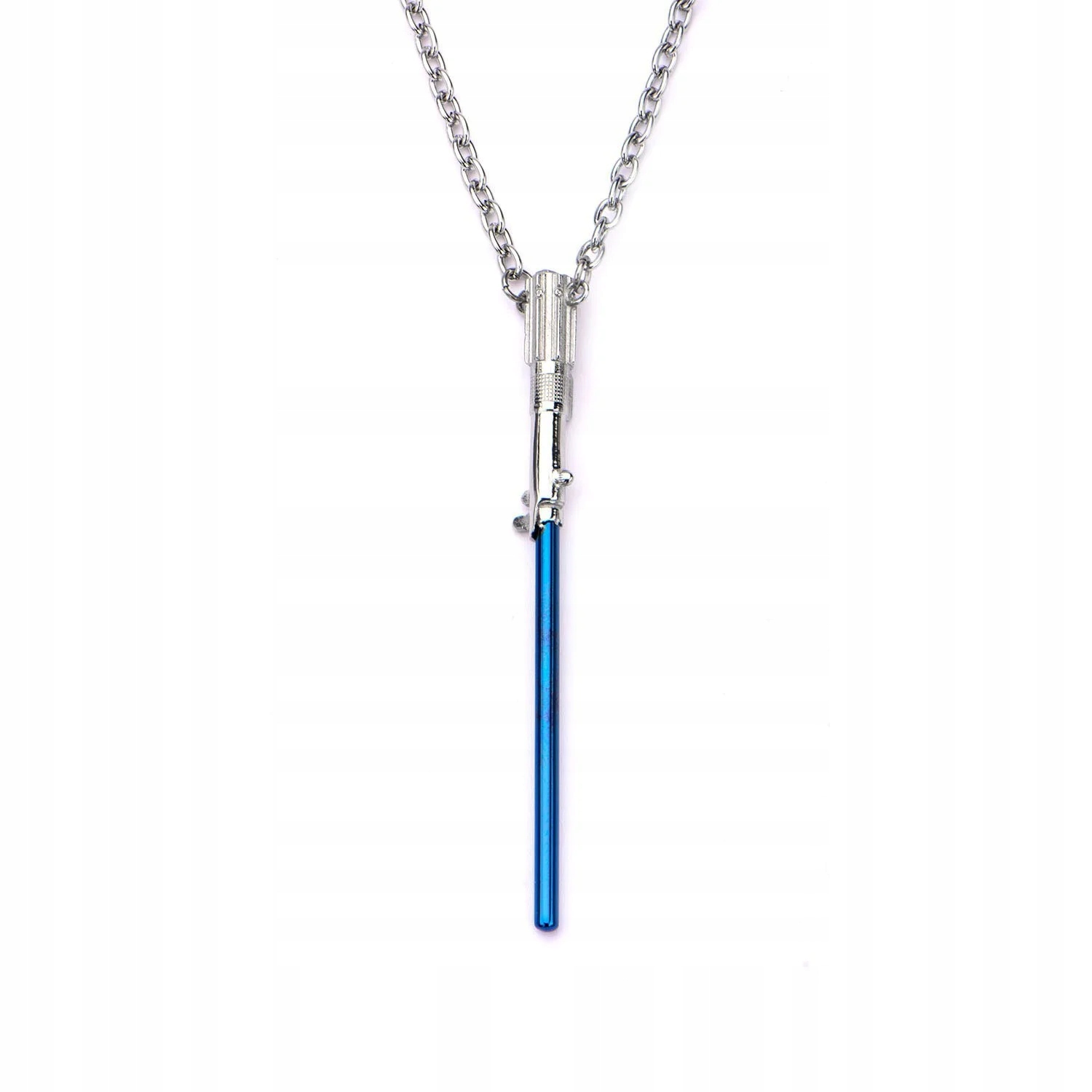 Star Wars – náhrdelník s modrým světelným mečem z z nerezové oceli