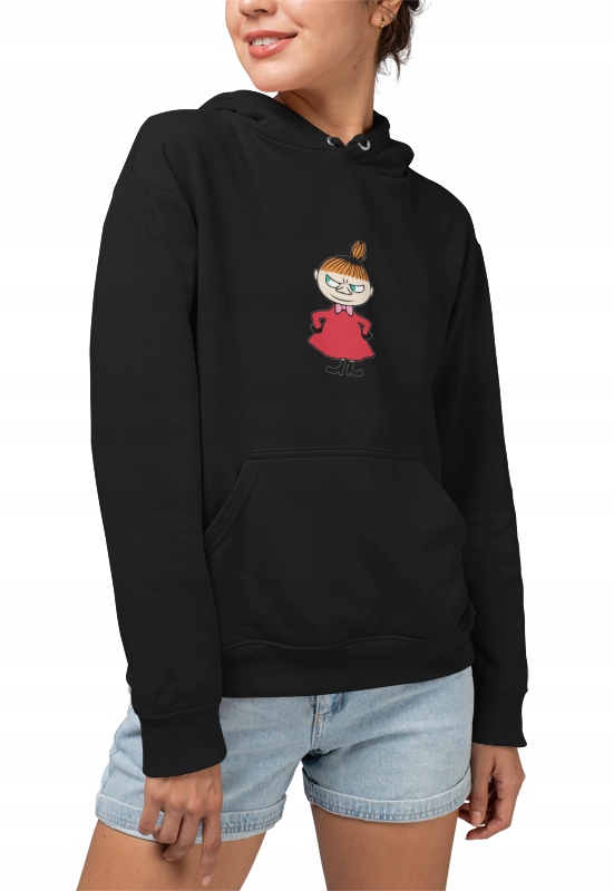 

Bluza Muminki Mała Mi Damska z kapturem Czarna 1 S