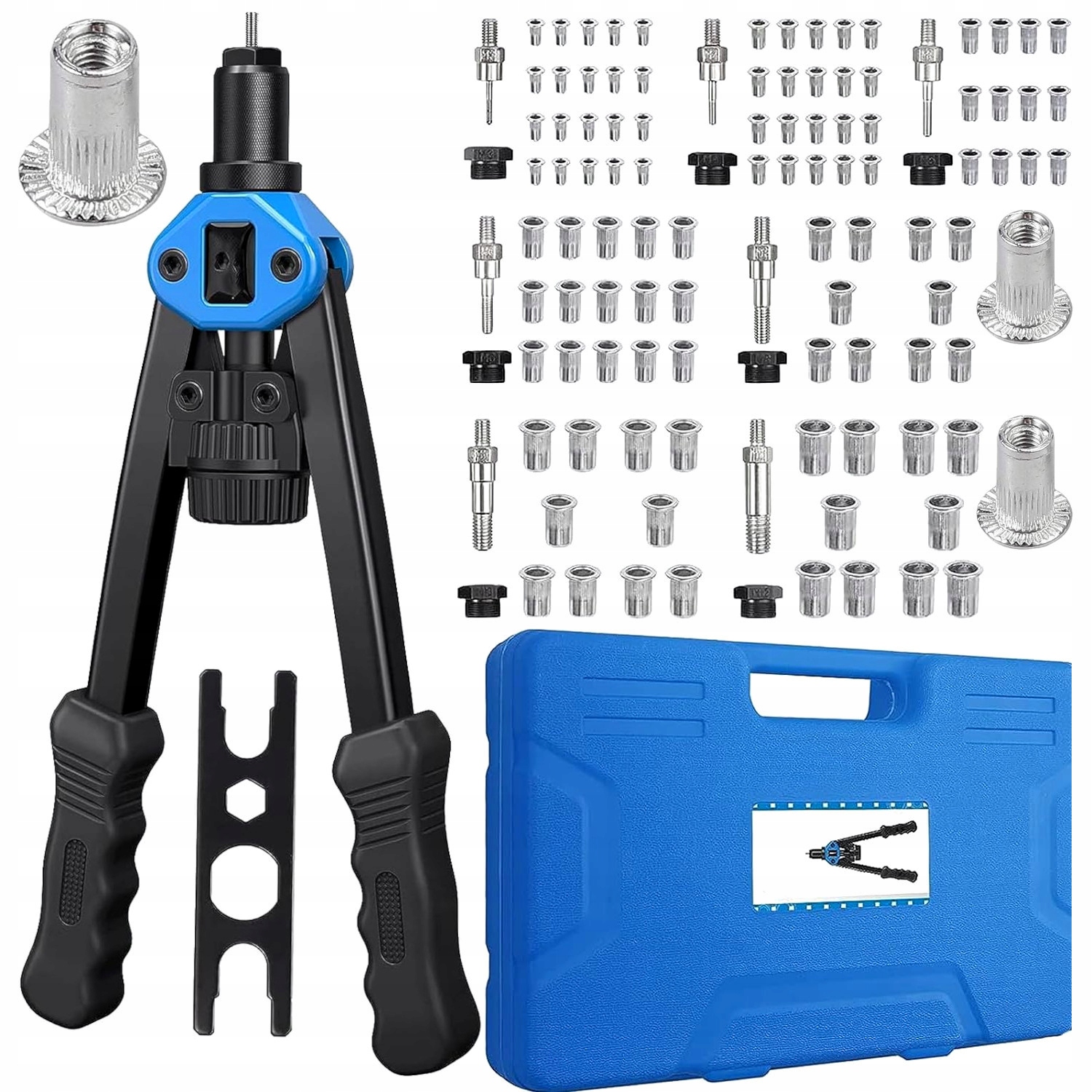 Profesionální Ruční Nýtovač pro nýtovací matice M3-M12 Set 126el. Kufr