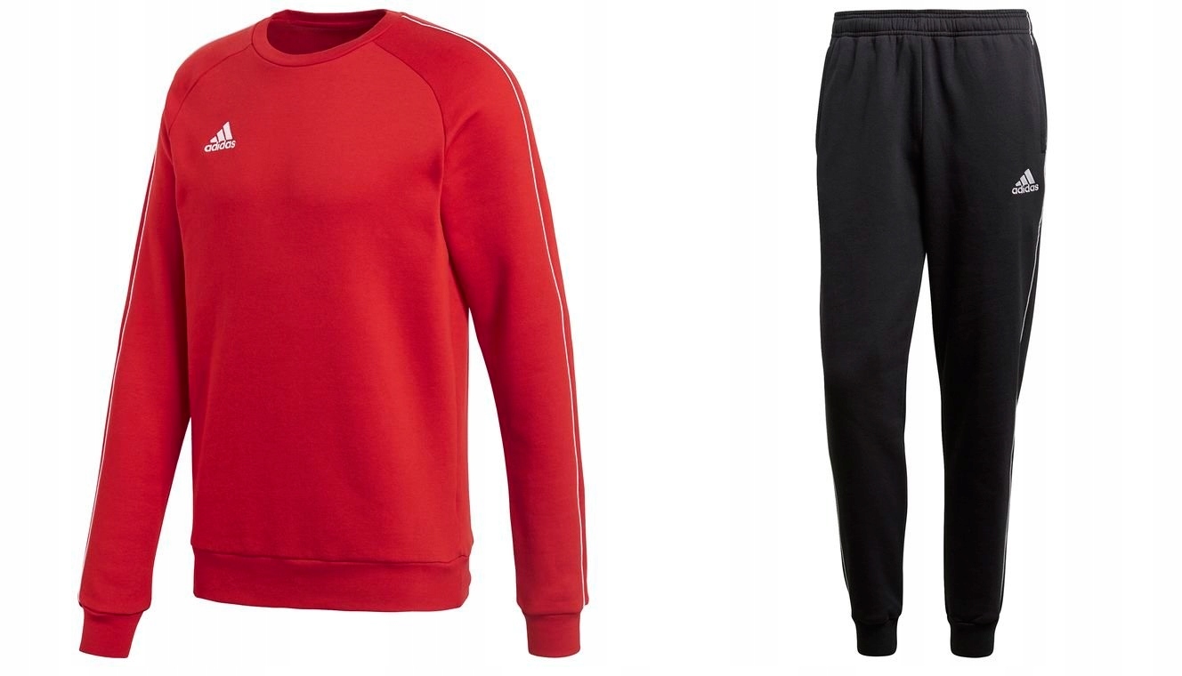 ADIDAS DRES BAWEŁNIANY CORE SPODNIE+BLUZA r.L