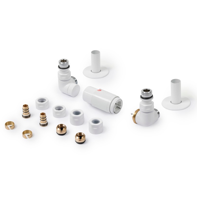 Sada ventilů Vision třícestná pravá bílá pro topné systémy