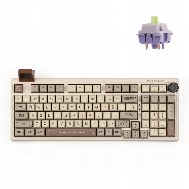 Epomaker RT100 Bezprzewodowa Klawiatura Mechaniczna Retro z Mini Tv