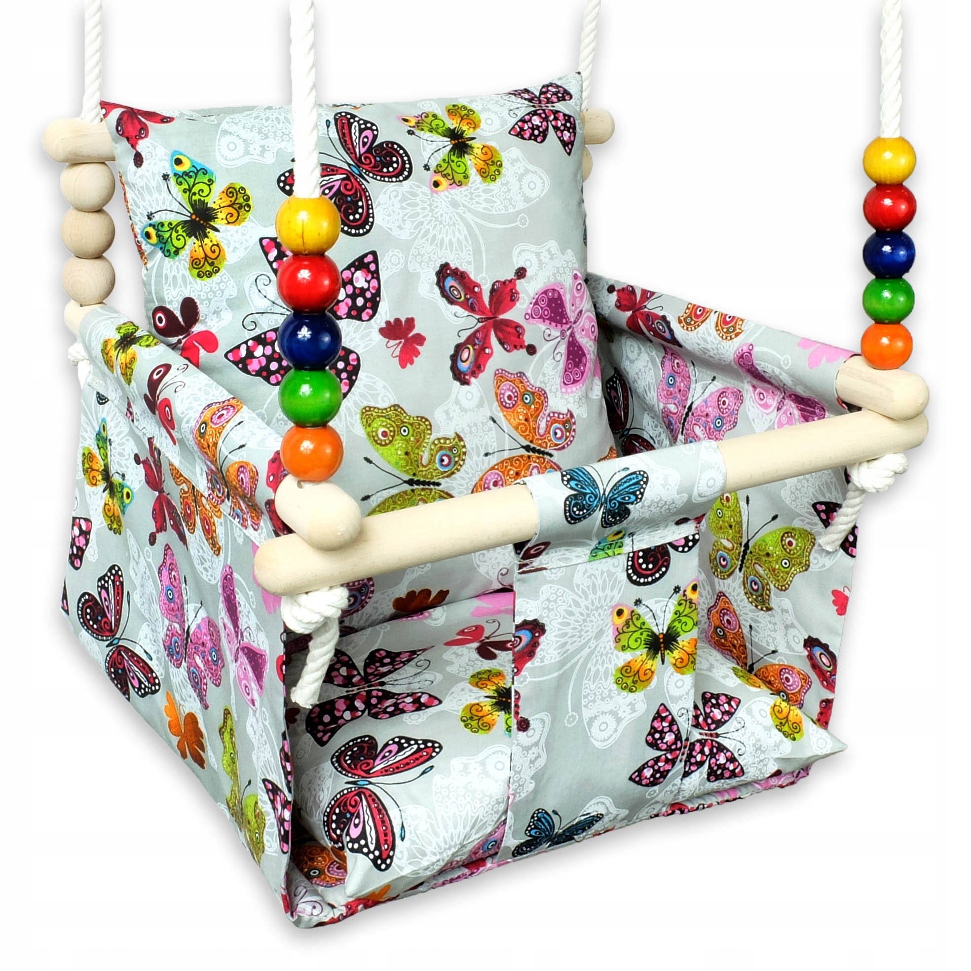 KiziaMizia HUŚTAWKA DLA DZIECI DO DOMU OGRODU Szerokość produktu 34 cm