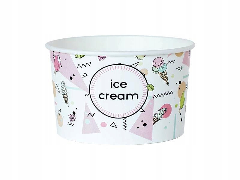 

Papierowe miski na lody z nadrukiem 360 ml 25 szt.