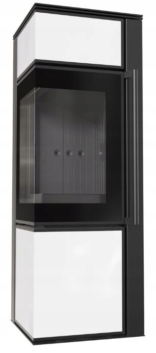 Kamna ocelový Tora/s 8 kW Ø 150 bílý skleněný panel Black