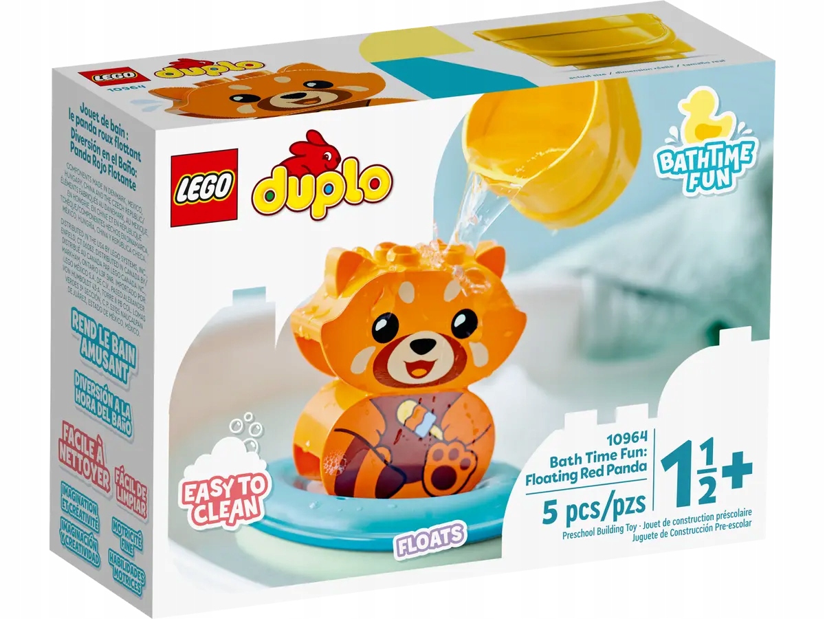 Lego Duplo Zabawa W Kąpieli Pływająca Czerwona Panda Klocki Zestaw 10964