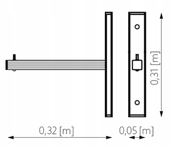 Uniwersalny uchwyt na ścianę do zawieszenia drabiny DRABEST Kod producenta AK-AL-UPD