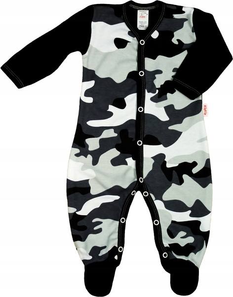 PAJAC pajacyk rozpinany Moro czarne r 62 KLEKLE