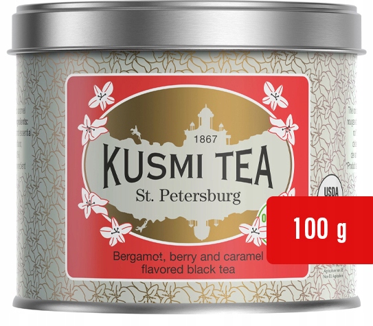 Levně Čaj Černý Kusmi St. Petersburg Karamel Ovoce Bergamotová příchuť Plechovka
