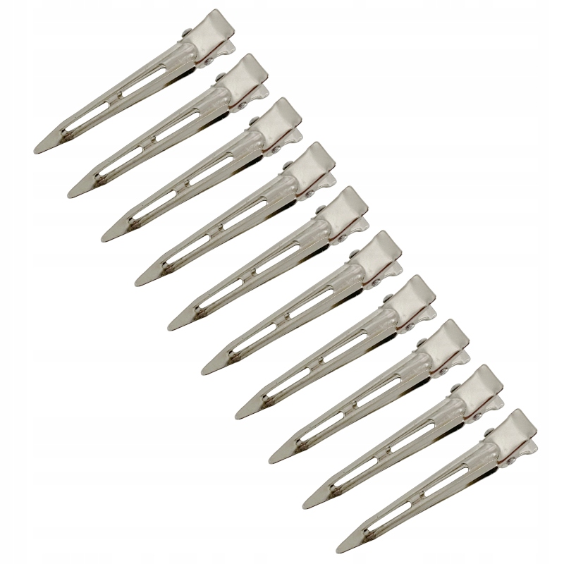 

Klipsy Metalowe Do Włosów Klamry Spinki L56 10 Szt